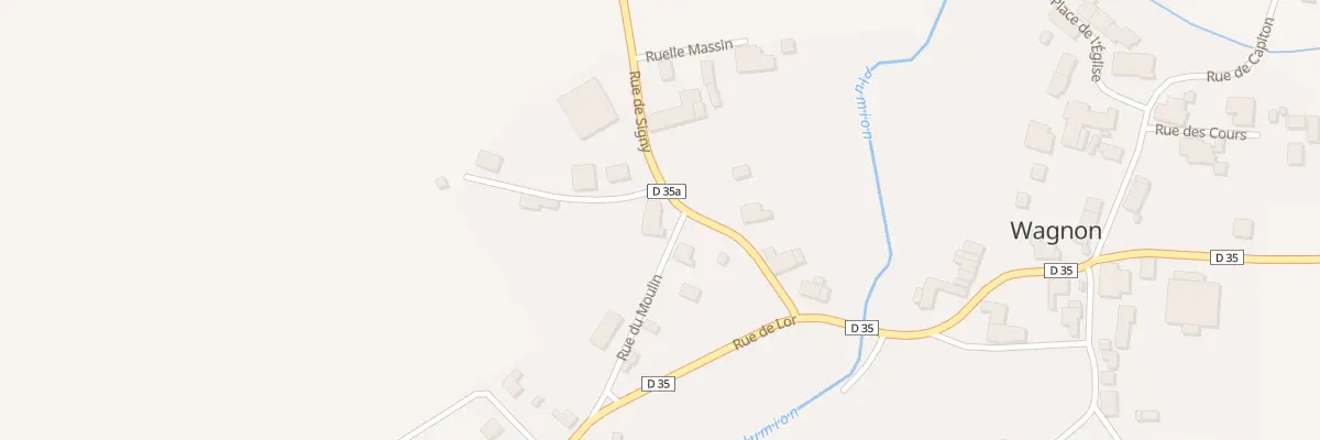 Plan de la Rue du Moulin à Wagnon