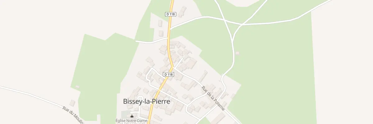 Plan du 1 Rue de la Poterne à Bissey-la-Pierre