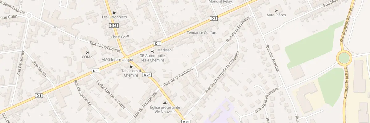 Plan du 38 Rue de la Fontaine au Creusot