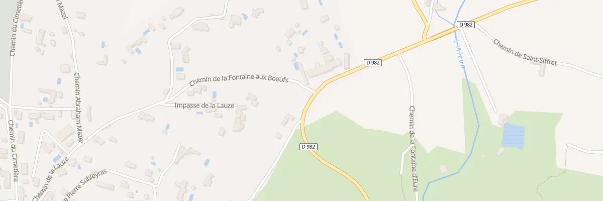 Plan du 196 Che de la Fontaine aux Boeufs à Uzès