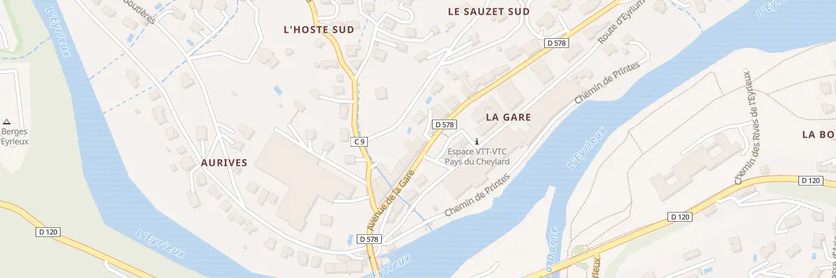 Plan du 13 Av de la Gare au Cheylard