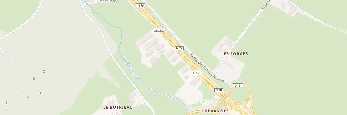 Plan du 1669 Rte de Chevannes à Verosvres