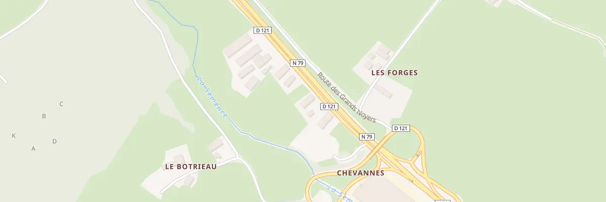 Plan du 5184 Chevannes à Verosvres