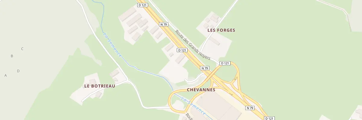 Plan du 1577 Rte de Chevannes à Verosvres