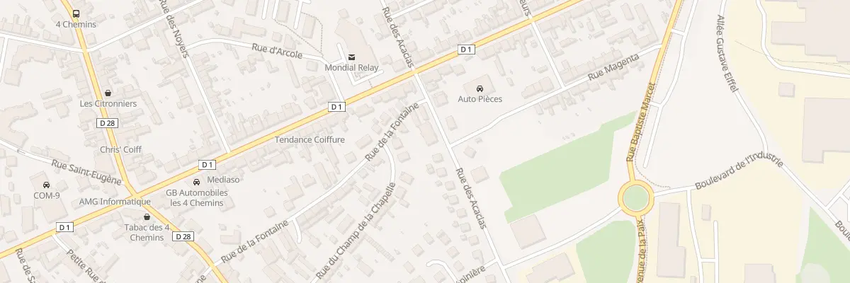Plan du 20 Rue des Acacias au Creusot