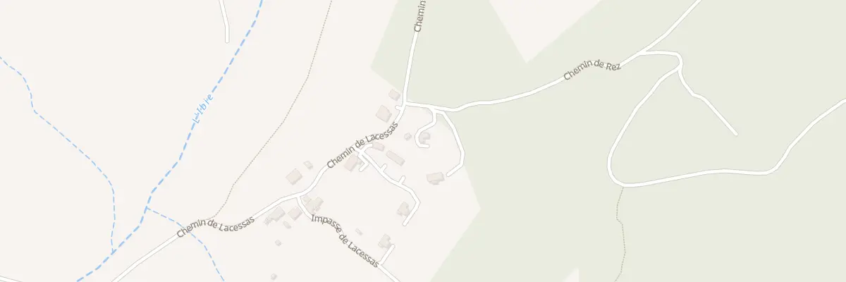Plan du 1374 Che de Lacessas à Lagorce