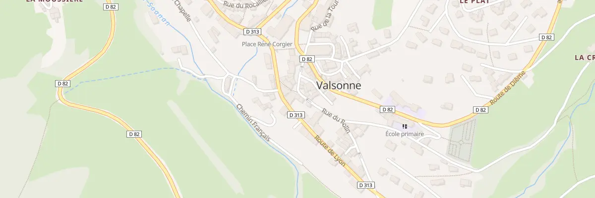 Plan du 5085 Le Bourg à Valsonne