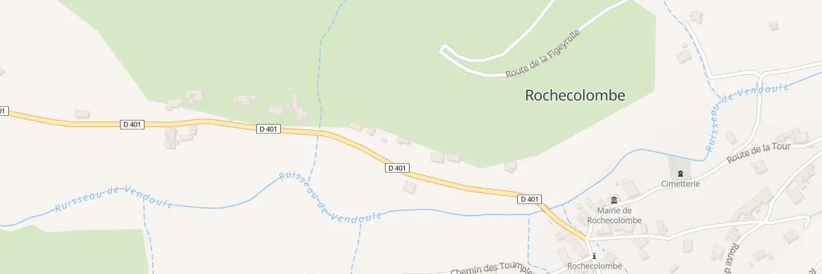 Plan du 250 Rte de Rochecolombe à Rochecolombe