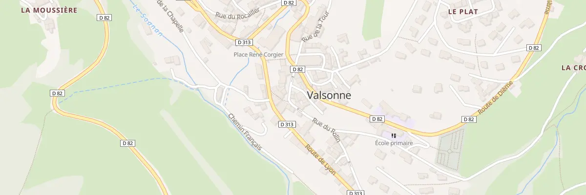 Plan du 228 Rue Du Rollin à Valsonne