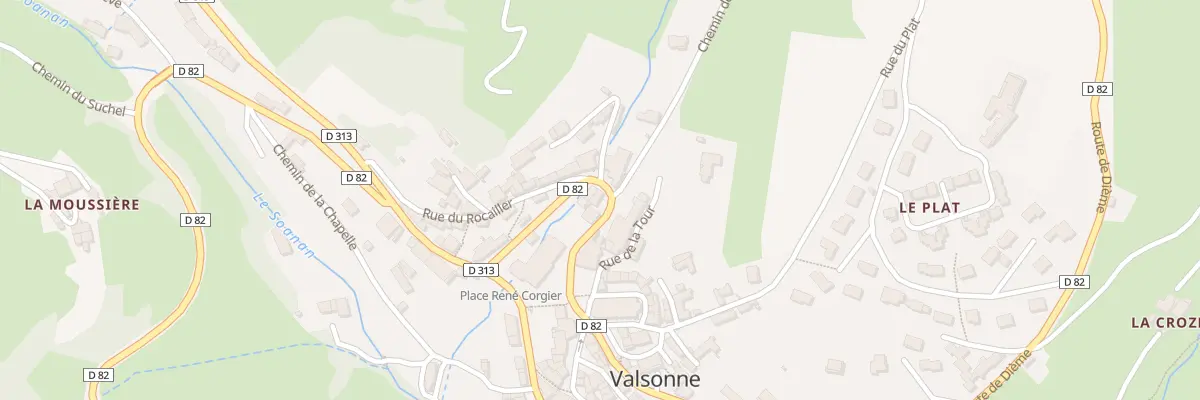 Plan du 5032 Le Bourg à Valsonne