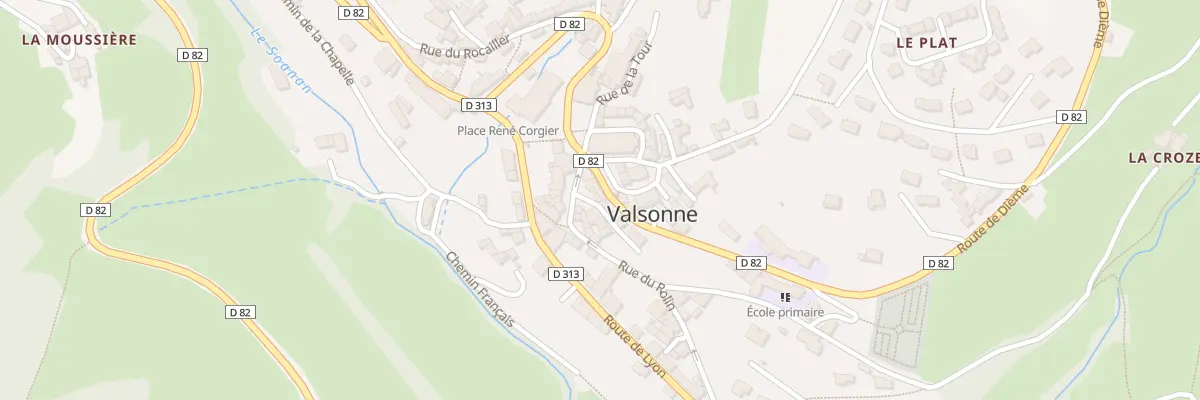 Plan du 15 Pl du Marché à Valsonne