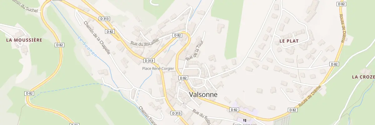Plan du 29 Rue De L’Eglise à Valsonne