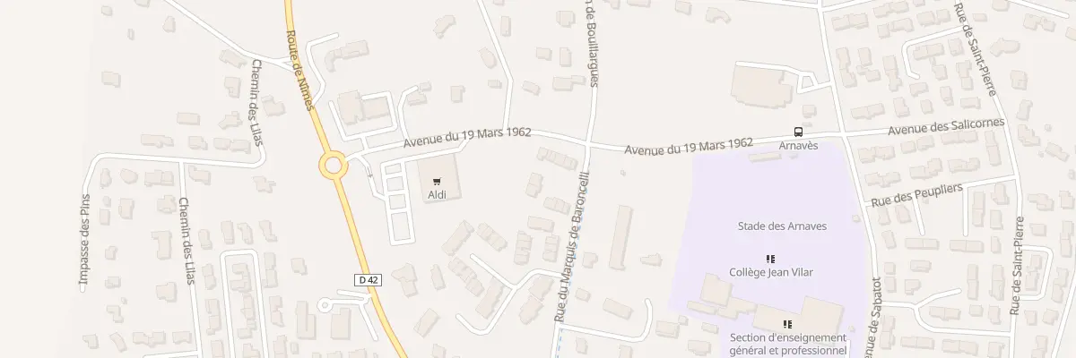 Plan du 9006 Rue du Marquis de Baroncelli à Saint-Gilles