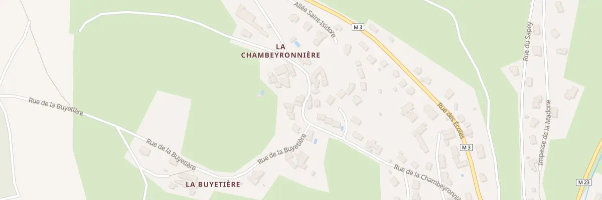 Plan du 23 Rue de la Chambeyronnière à Sorbiers