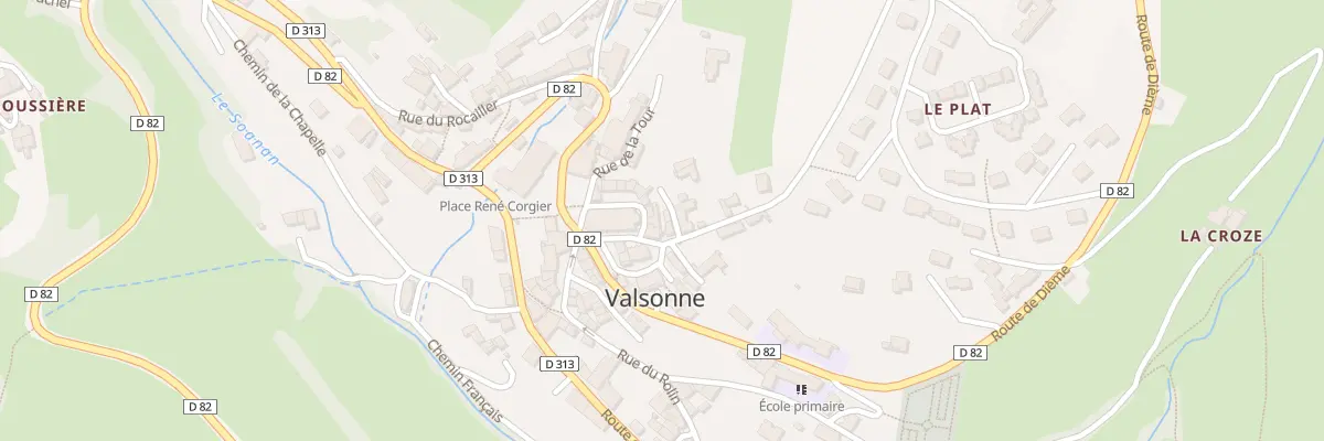 Plan du 5049 Le Bourg à Valsonne