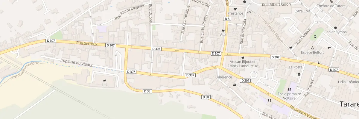 Plan du 17 Rue DE LA REPUBLIQUE à Tarare