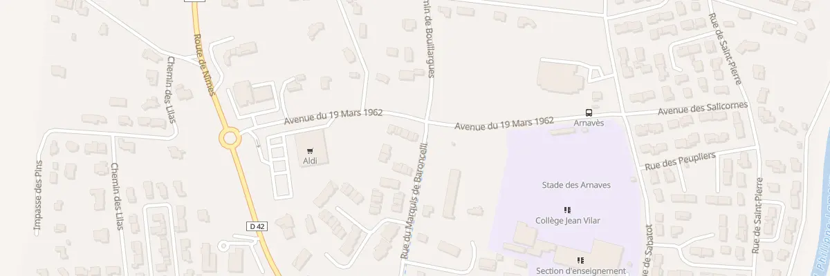 Plan du 7 Rue du Marquis de Baroncelli à Saint-Gilles