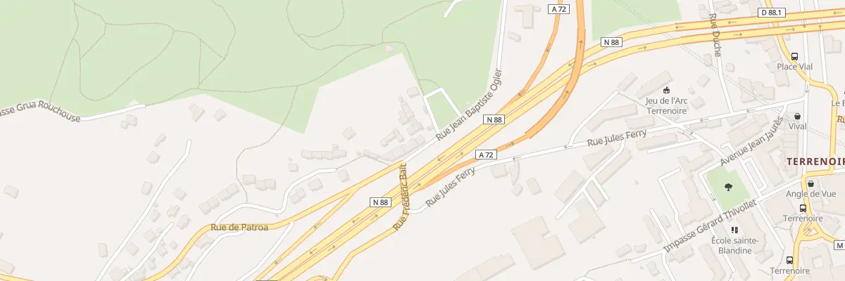 Plan du 7 Rue Jean-Baptiste Ogier à Saint-Étienne