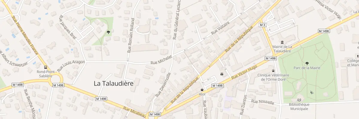 Plan du 2 Rue Voltaire à La Talaudière