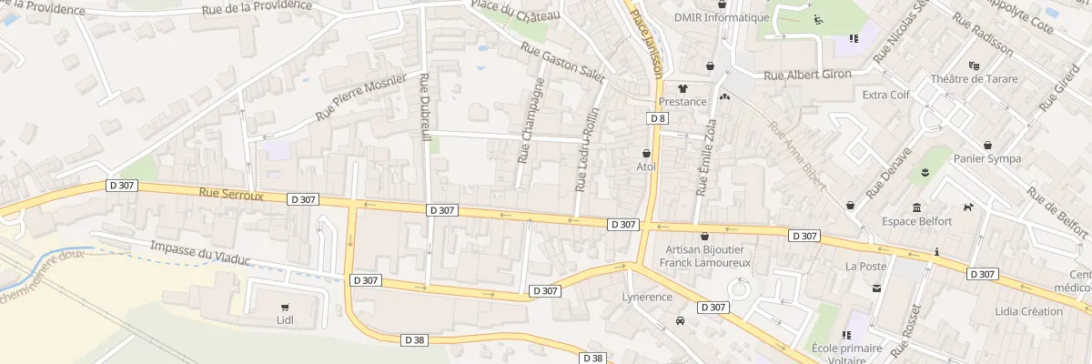 Plan du 28 Rue DE LA REPUBLIQUE à Tarare