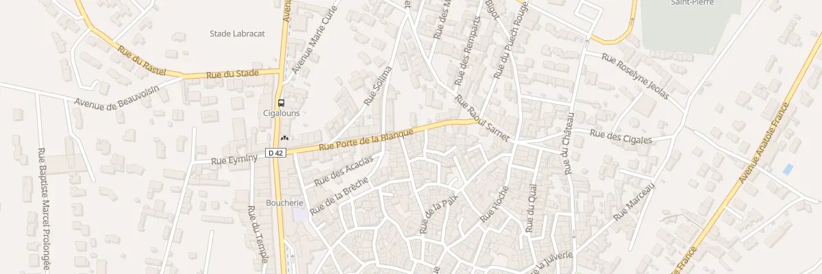 Plan du 12 Rue Porte de la Blanque à Saint-Gilles