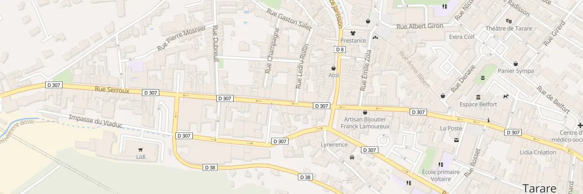 Plan du 30 Rue DE LA REPUBLIQUE à Tarare