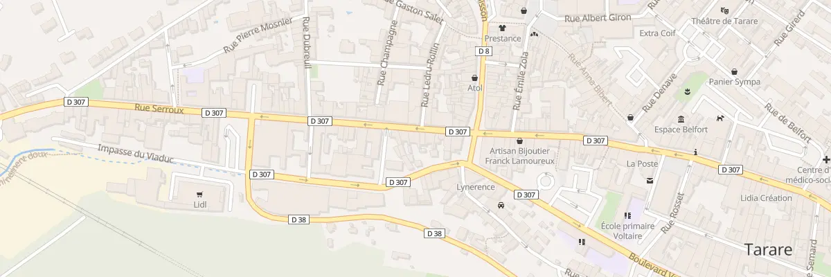 Plan du 25 Rue DE LA REPUBLIQUE à Tarare