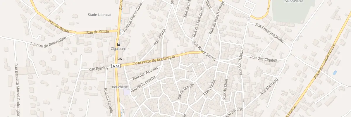 Plan du 16 Rue Porte de la Blanque à Saint-Gilles
