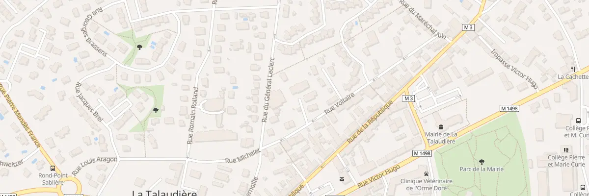 Plan du 7 Rue Voltaire à La Talaudière