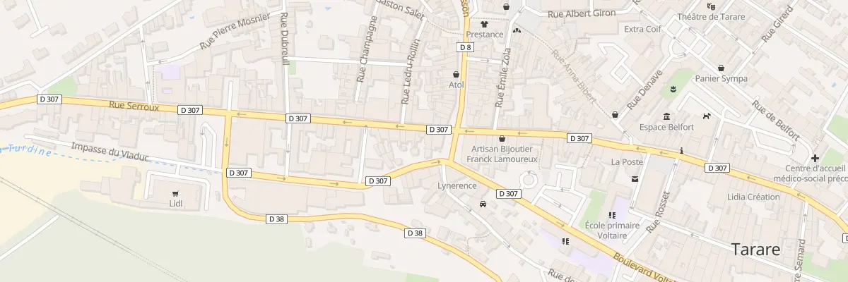 Plan du 33 Rue DE LA REPUBLIQUE à Tarare
