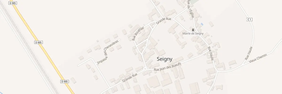 Plan du 14 Grande Rue à Seigny