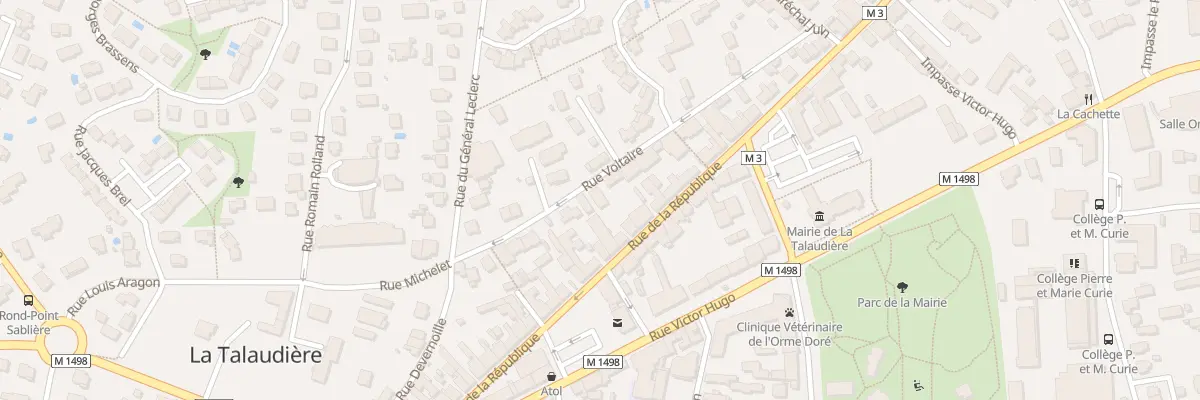 Plan du 16 Rue Voltaire à La Talaudière
