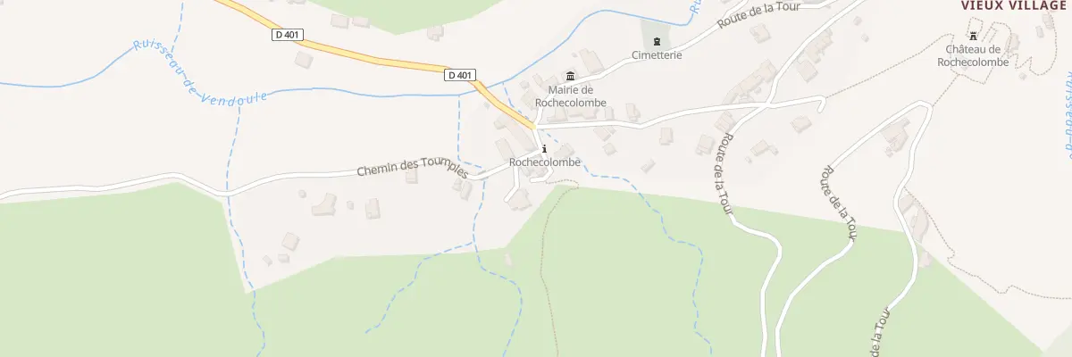 Plan du 1 Pl du Village à Rochecolombe
