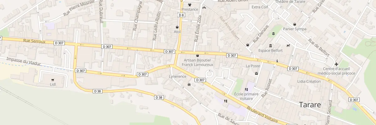 Plan du 45 Rue DE LA REPUBLIQUE à Tarare
