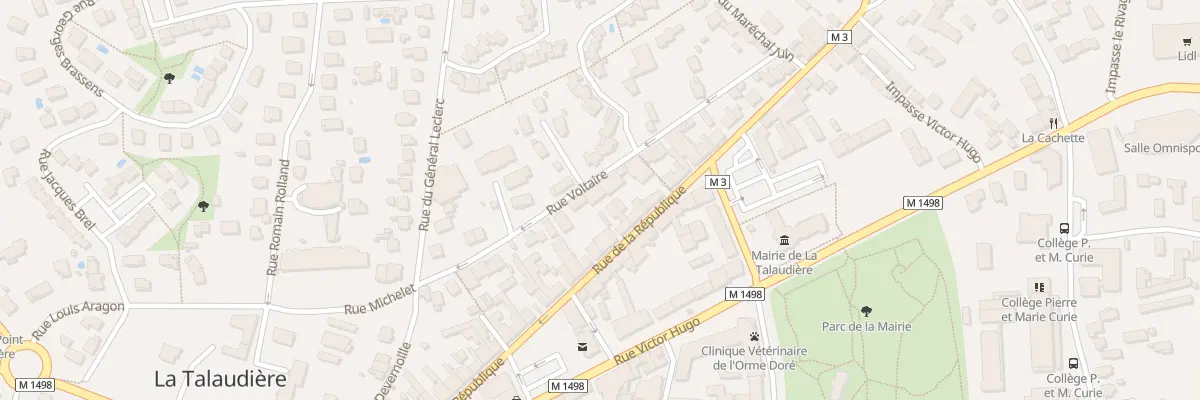 Plan du 18 Rue Voltaire à La Talaudière
