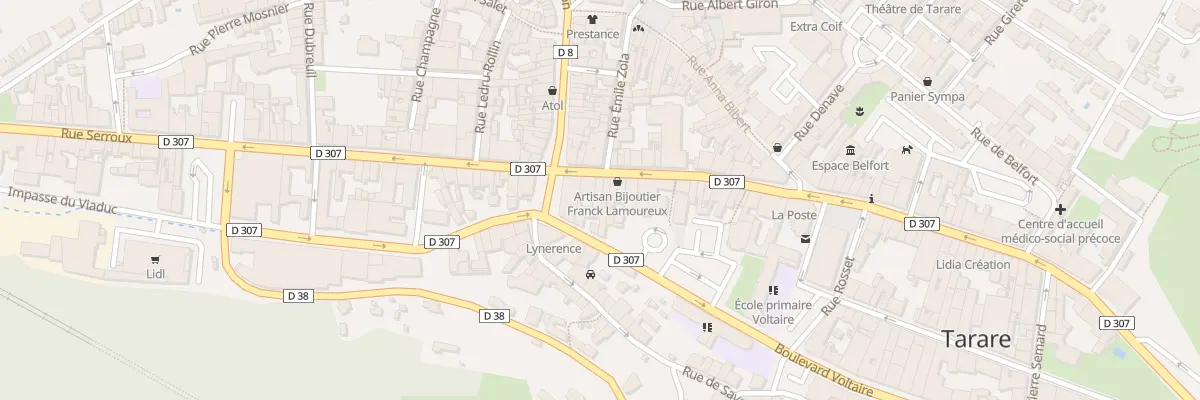 Plan du 47 Rue DE LA REPUBLIQUE à Tarare