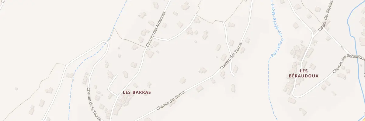 Plan du 640 Che des Barras à Vesseaux