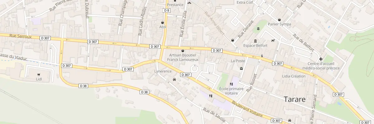 Plan du 55 Rue DE LA REPUBLIQUE à Tarare