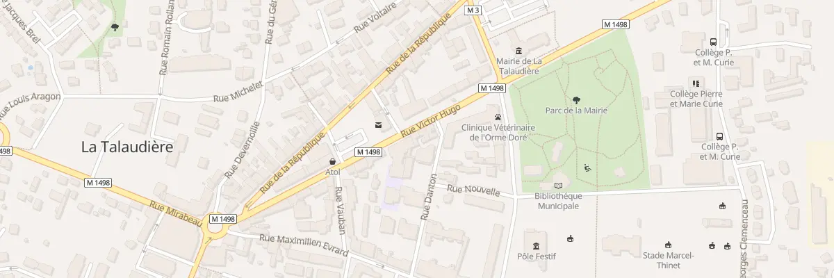 Plan du 30 Rue Victor Hugo à La Talaudière