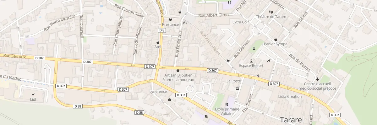 Plan du 60 Rue DE LA REPUBLIQUE à Tarare
