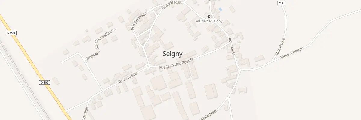 Plan du 8 Rue Jean des Boeufs à Seigny