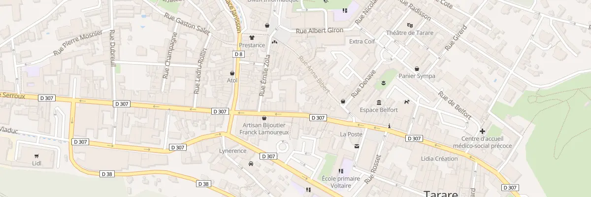 Plan du 68 Rue DE LA REPUBLIQUE à Tarare
