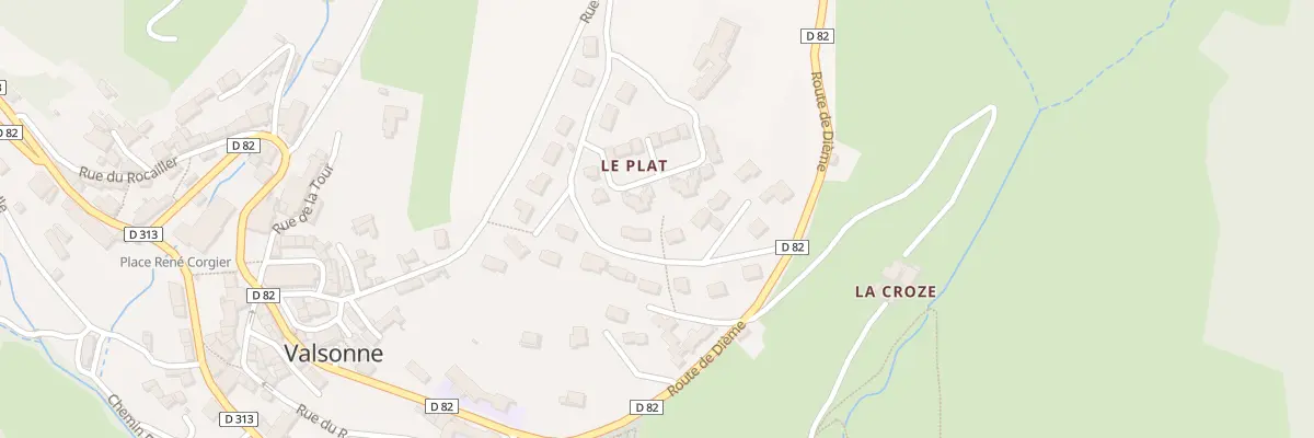 Plan du 118 Rue des Résidences du Plat à Valsonne