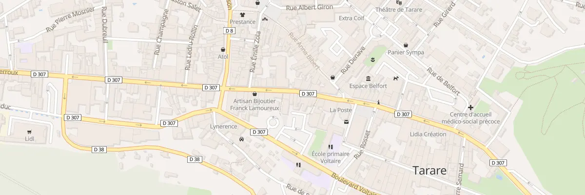Plan du 63 Rue DE LA REPUBLIQUE à Tarare