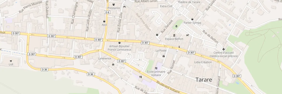Plan du 67 Rue DE LA REPUBLIQUE à Tarare