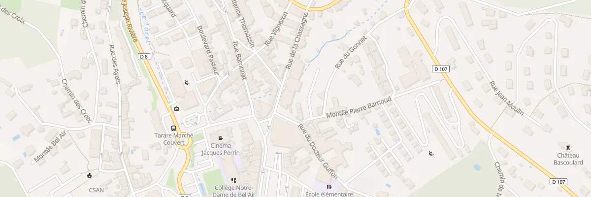 Plan du 1 Rue DE LA CHASSAGNE à Tarare