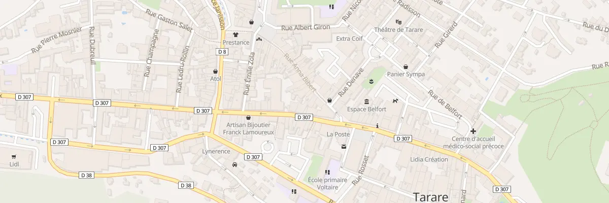 Plan du 72 Rue DE LA REPUBLIQUE à Tarare