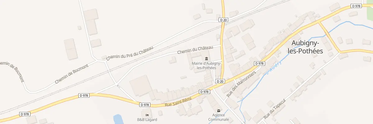 Plan du 8 Cour du Chateau à Aubigny-les-Pothées