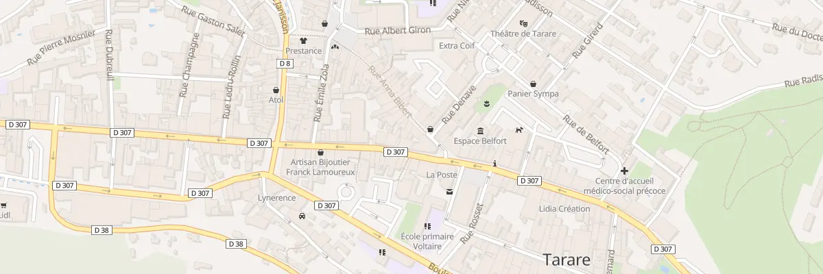 Plan du 76 Rue DE LA REPUBLIQUE à Tarare