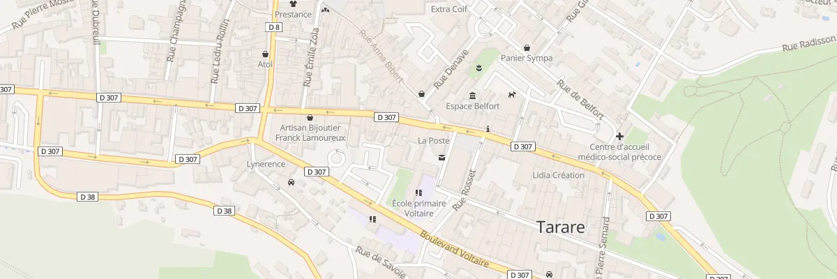 Plan du 77 Rue DE LA REPUBLIQUE à Tarare